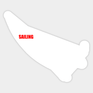 Letter Sailing Catamaran Sticker